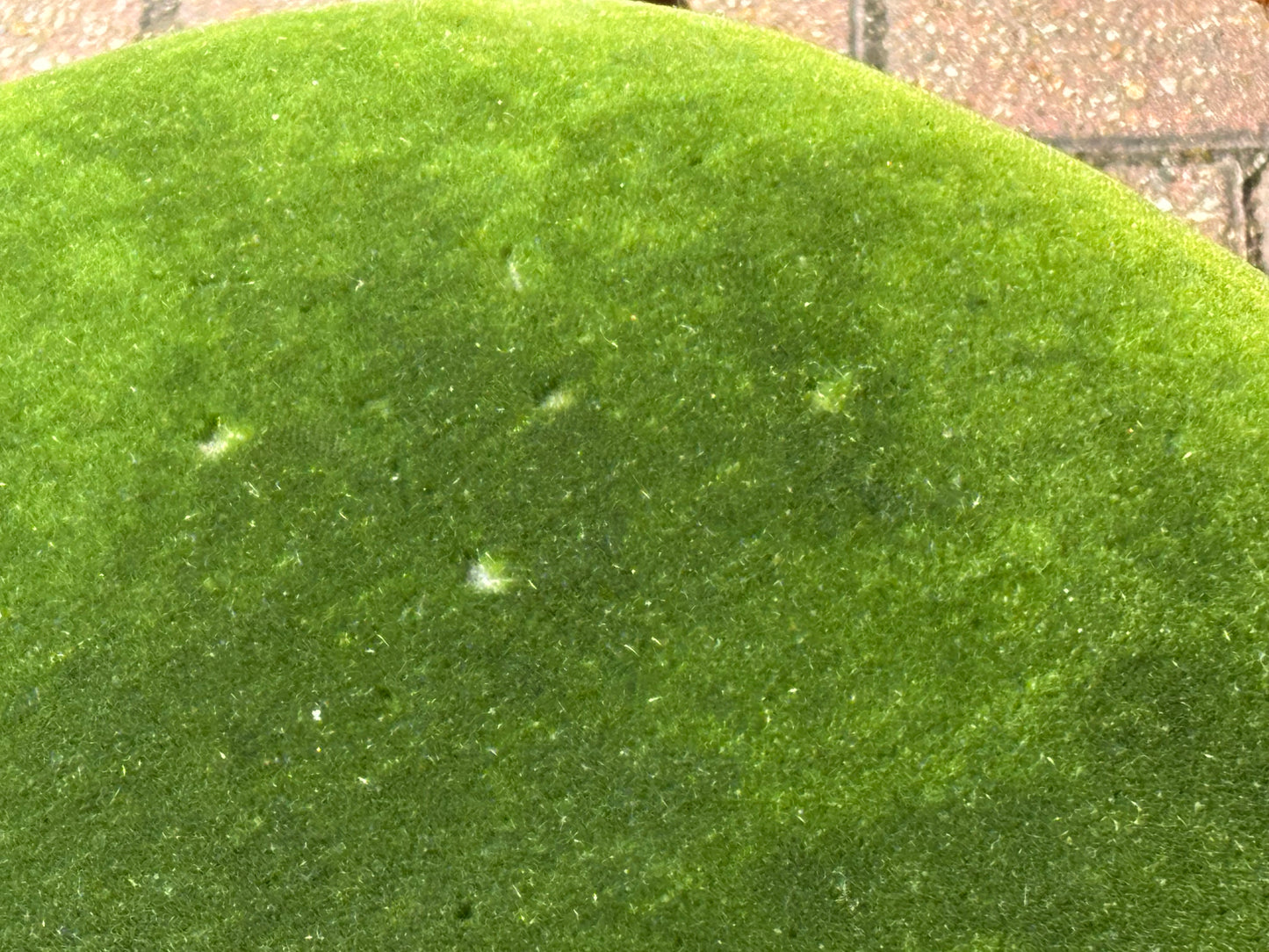 6 Victorian Mahogany Dining Chairs. Green Velvet Upholstery