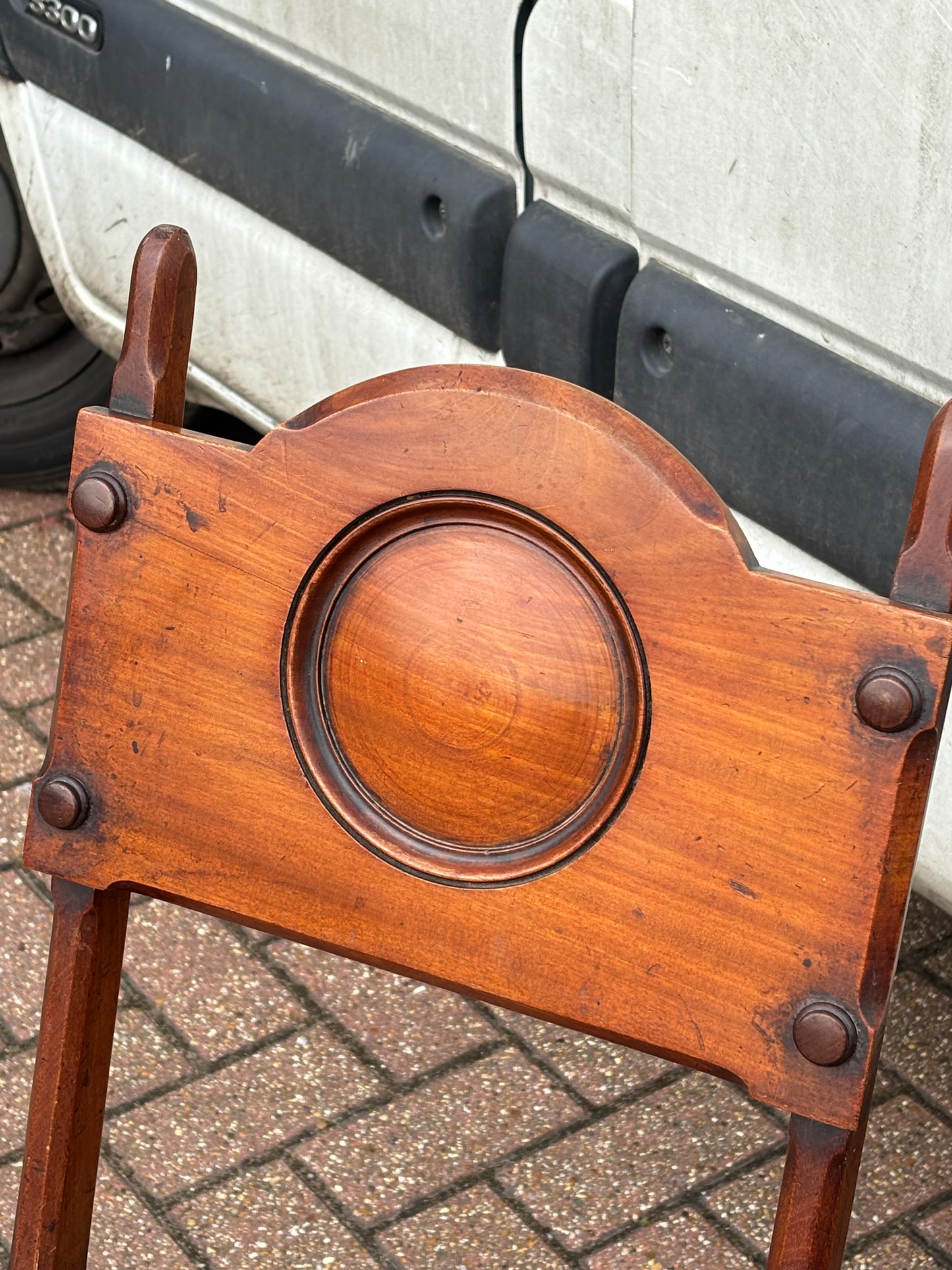 Metamorphic Mahogany Chair That Folds Over Into Library Steps C.1890