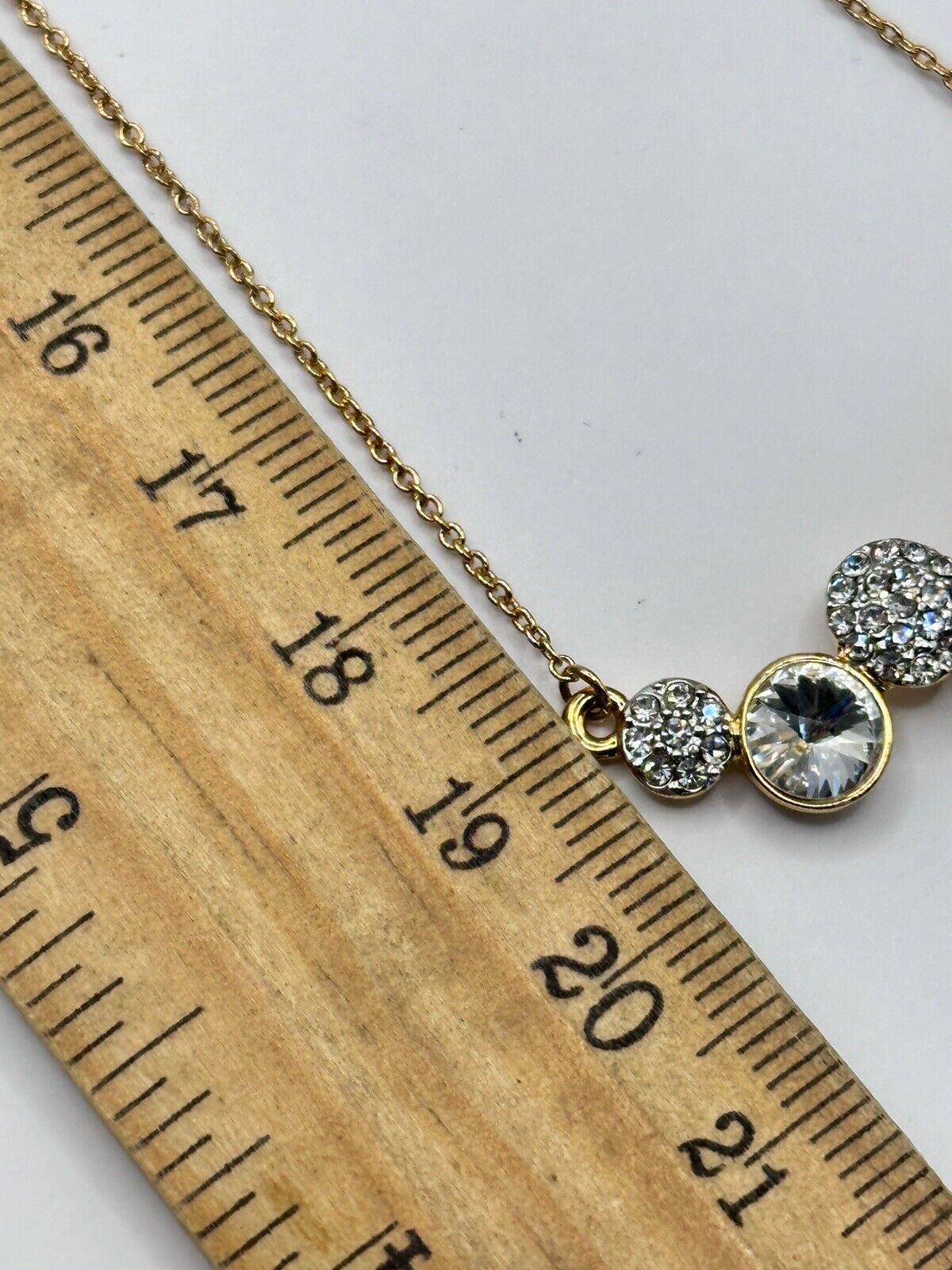 Gold Plated Necklace Made With Clear Swarovski Crystals