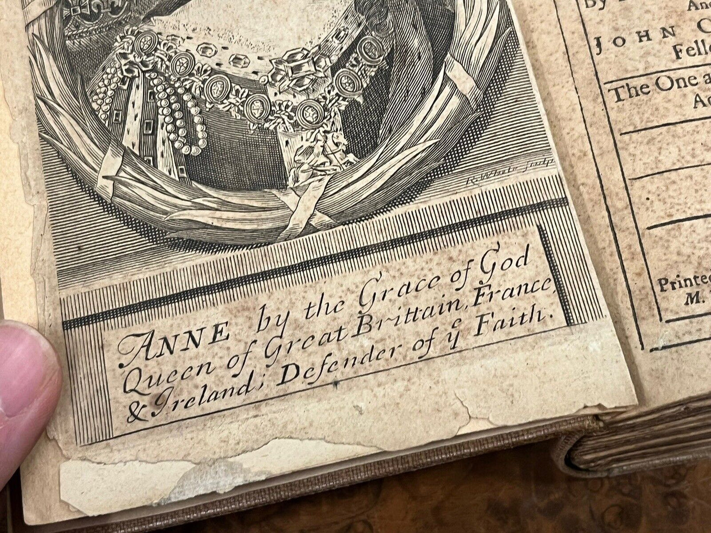 Queen Anne, 1704 Edition Present State Of England By Edward Chamberlayne Esq