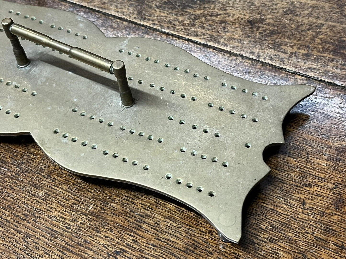 Brass Cribbage Board