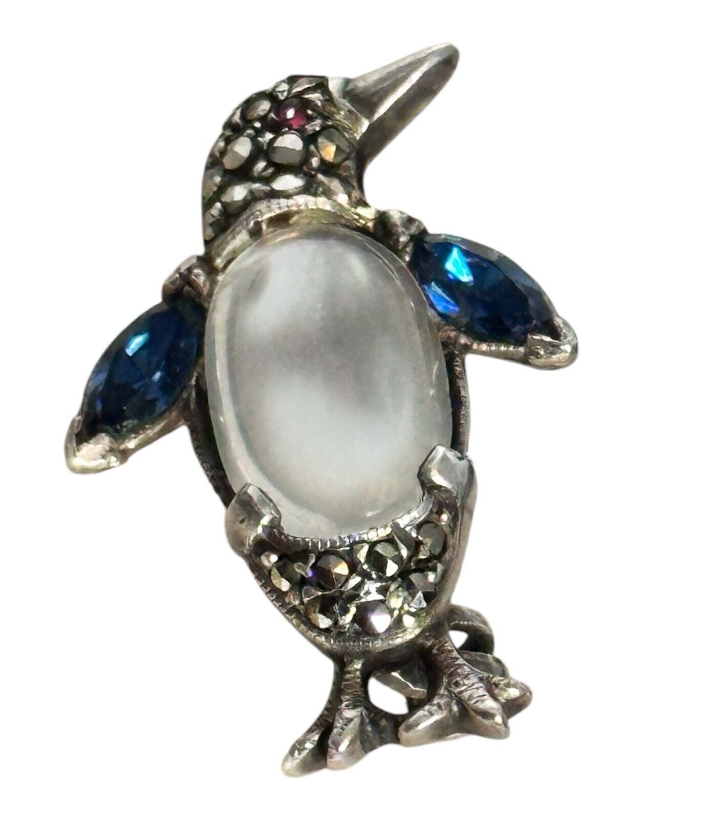 Vintage Rare Trifari “Alfred Philippe” Lucite Jelly Belly Marcasite Brooch