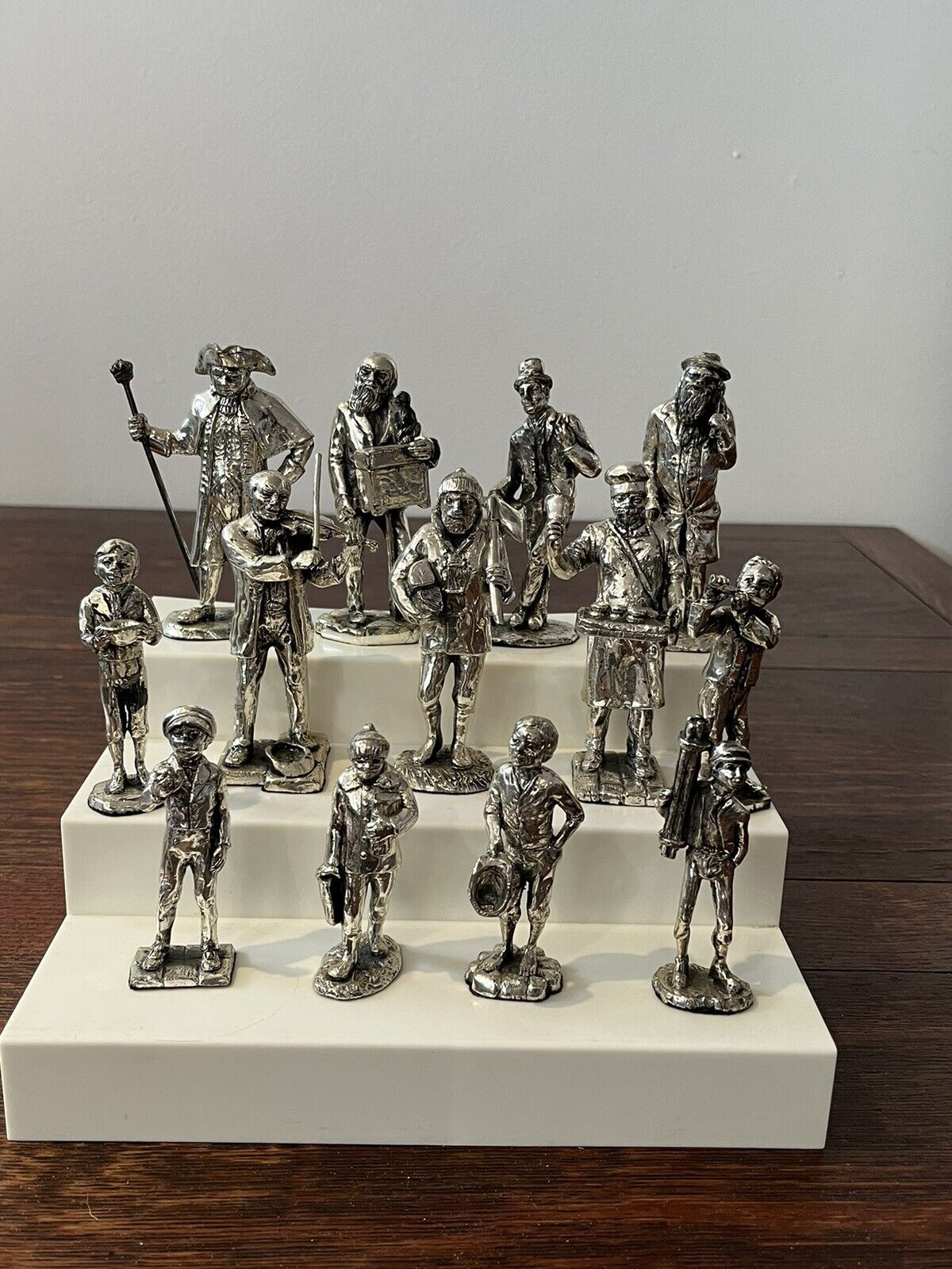 Silver Plate Cries Of London Figures, Highly Detailed And Very Good Quality