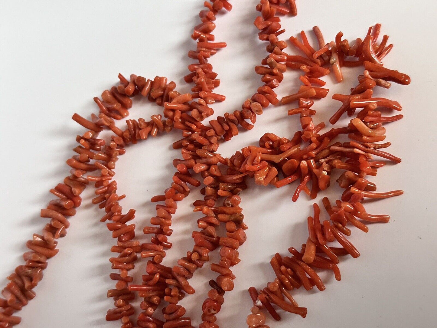 Vintage Set Of 3 Coral Strand Necklaces