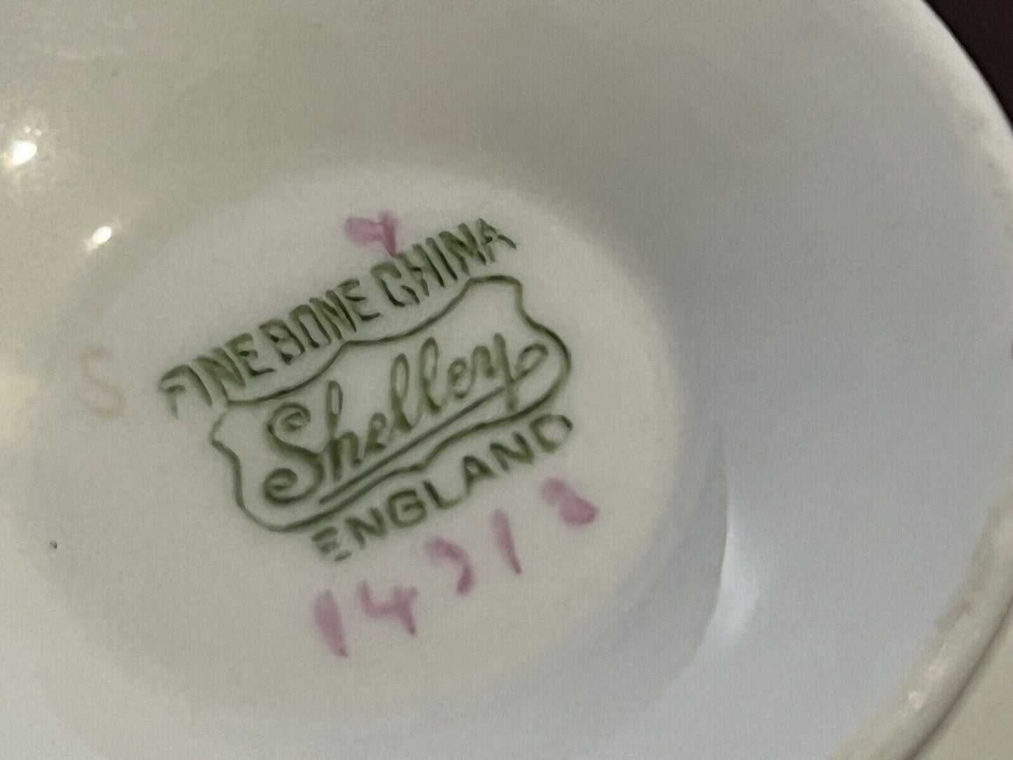 Shelley Teacups, Saucers And Dessert Plates