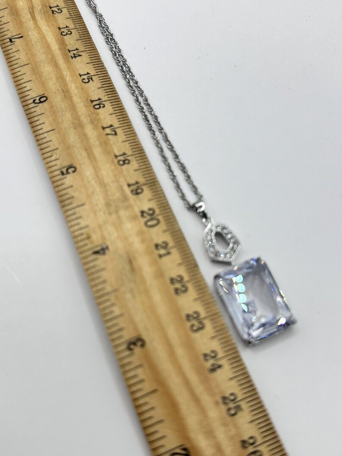 Vintage Statement Clear Crystal Drop Necklace