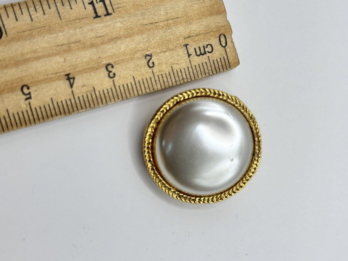 Vintage 2 Sets Andrien Mann Faux Pearl 22ct Gold Plated Clip On Earrings