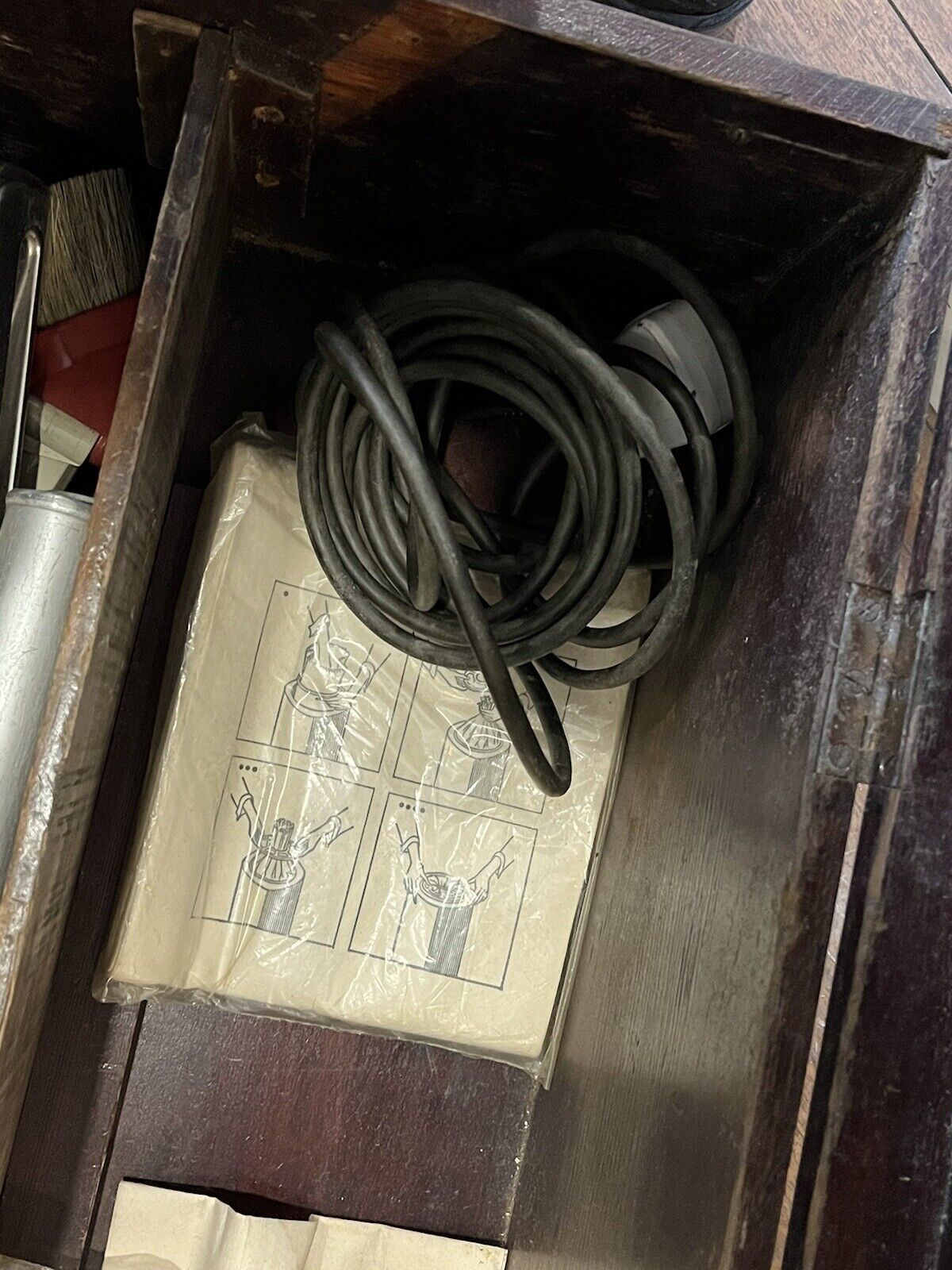 Vintage Electrolux Cylinder Vacuum Cleaner In Wooden Box