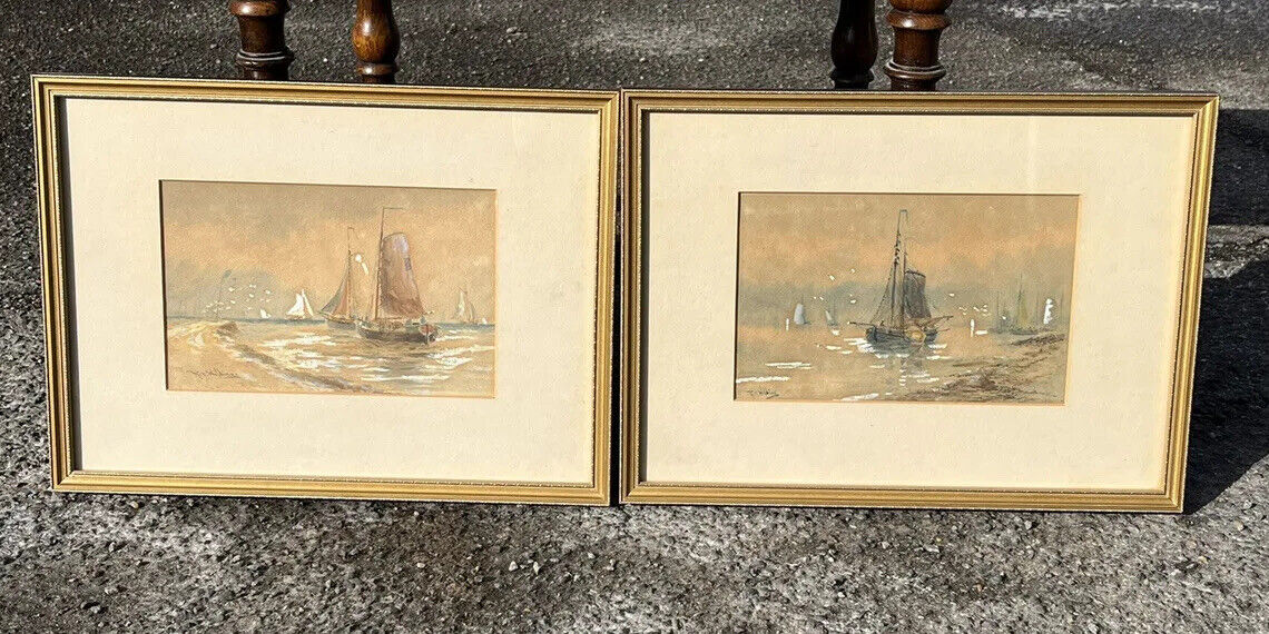 2 Marine/ Maritime Watercolours Paintings, Both Signed