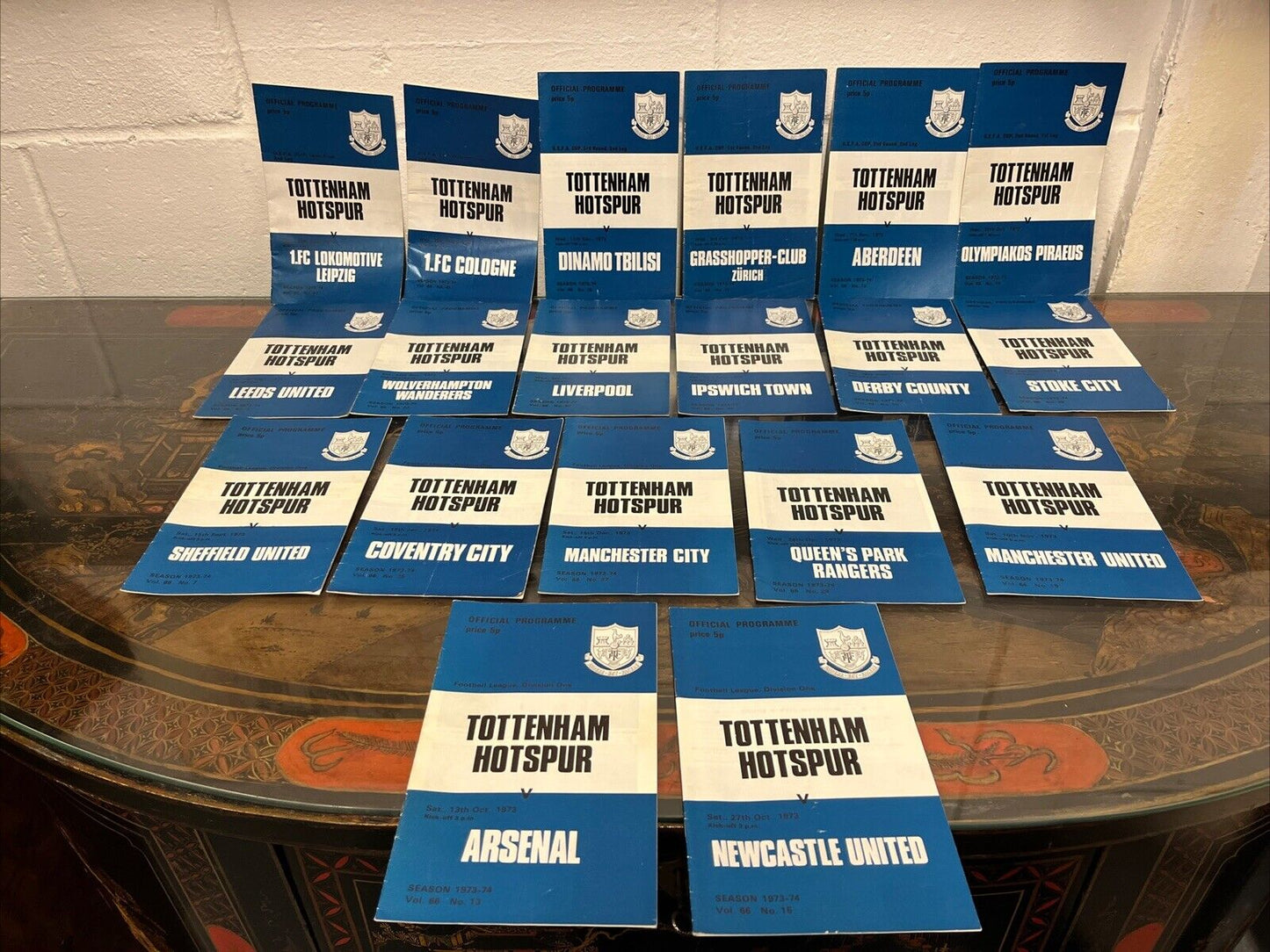 Tottenham Hotspur 1973-74 Season 19 Programmes