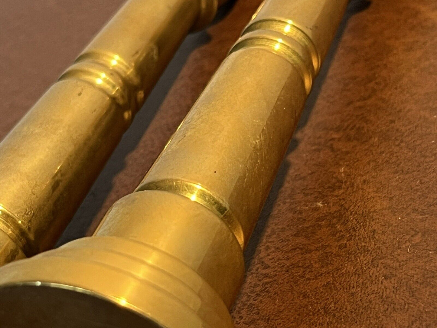 Arts & Crafts Heavy Brass Candlesticks.