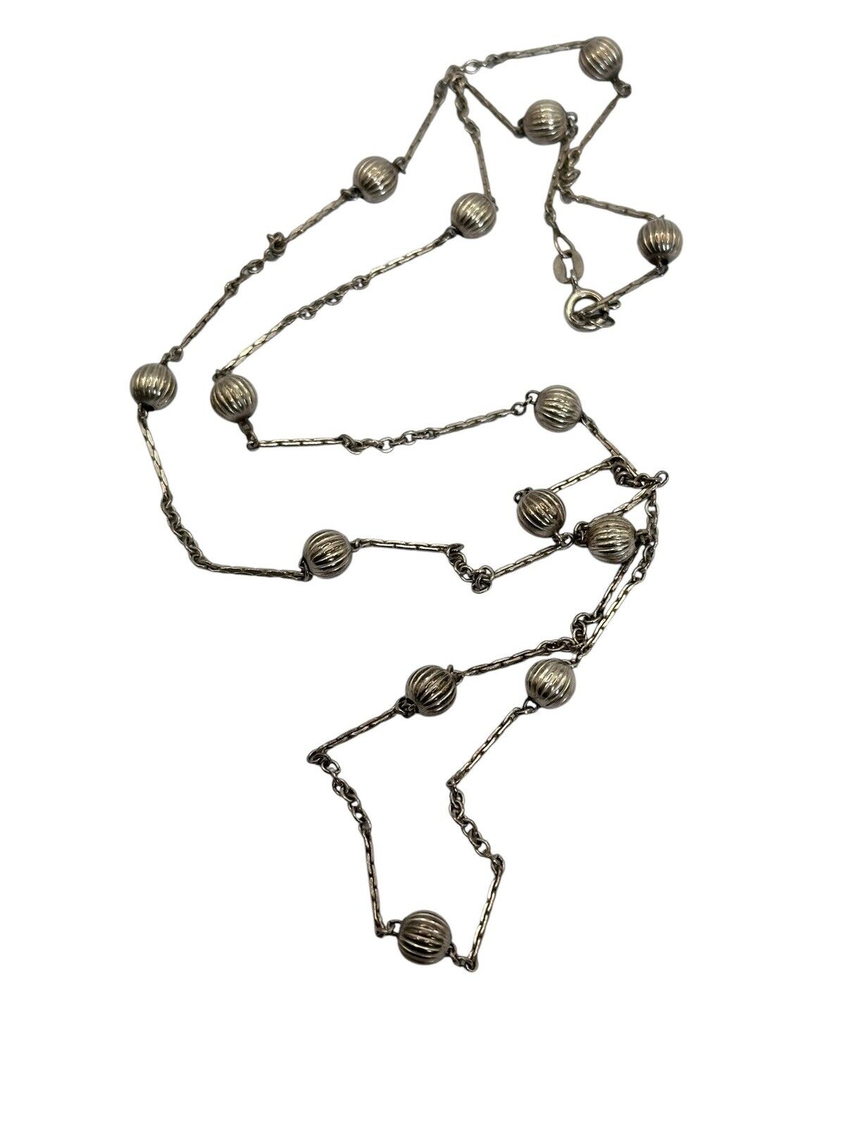 Vintage Silver 925 Balls On Chain Necklace
