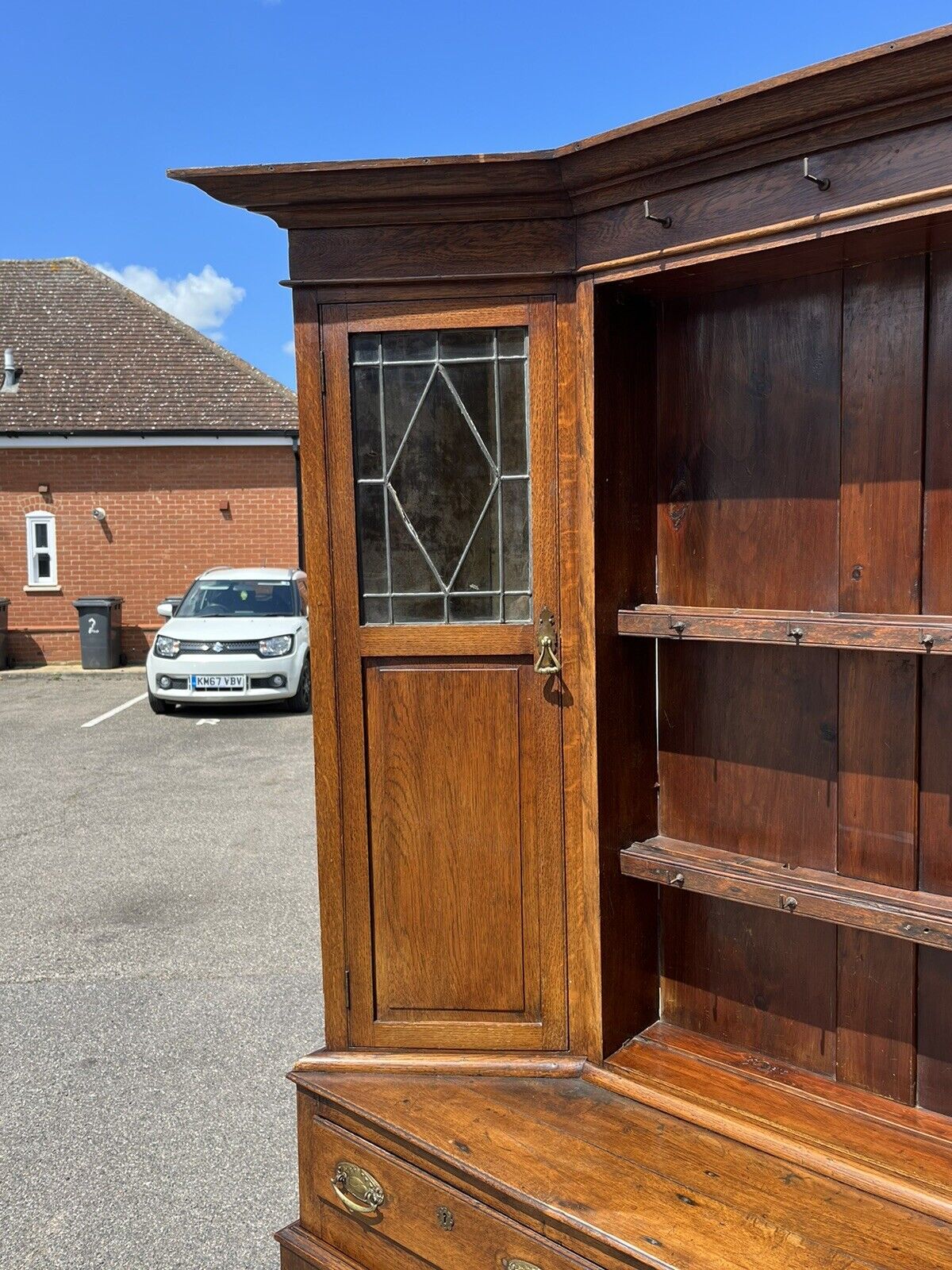 Georgian Oak Dresser, Amazing Colour, Loads Of Storage.