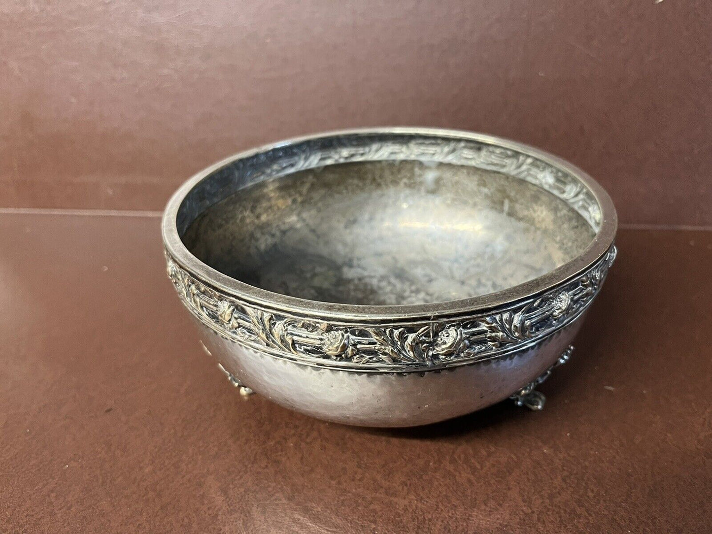 Arts & Crafts 2 Handle Silver Plate Fruit Bowl
