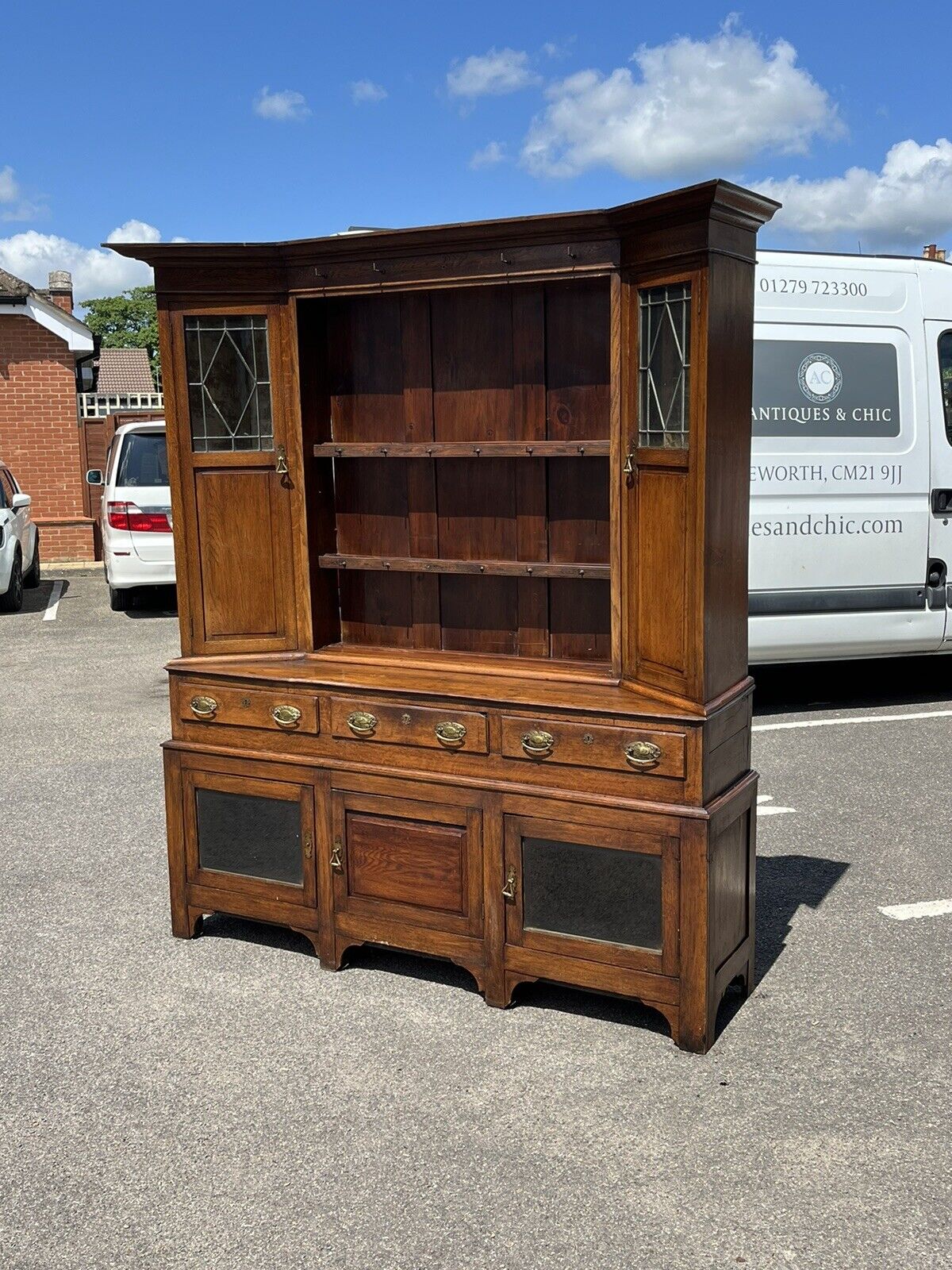 Georgian Oak Dresser, Amazing Colour, Loads Of Storage.