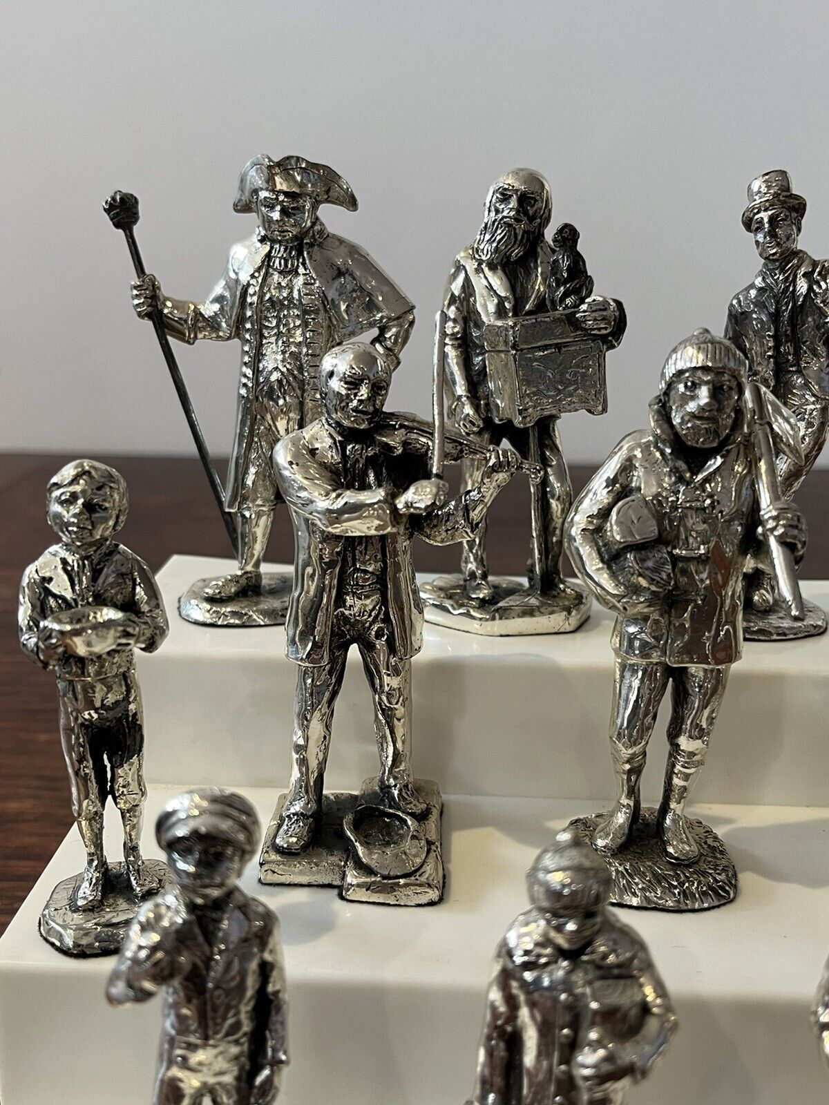 Silver Plate Cries Of London Figures, Highly Detailed And Very Good Quality