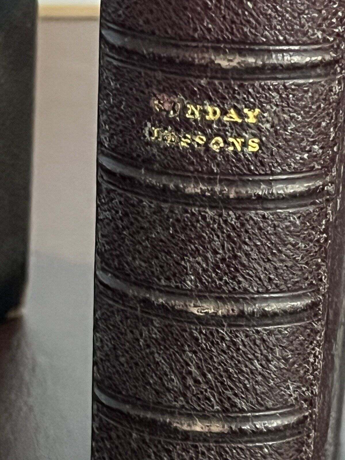 Victorian Leather Bound Sunday Lessons & Common Prayers Set.