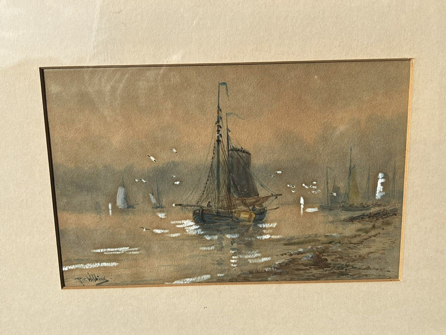 2 Marine/ Maritime Watercolours Paintings, Both Signed