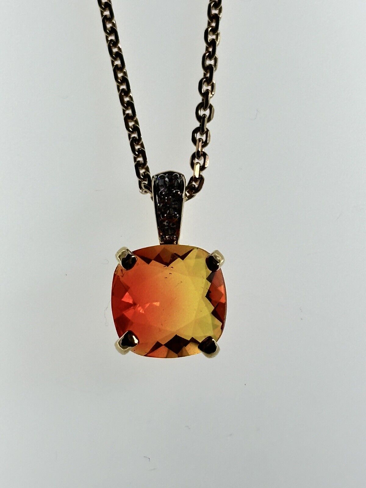 Gold Plated Necklace Made With Swarovski Crystals New Old Stock