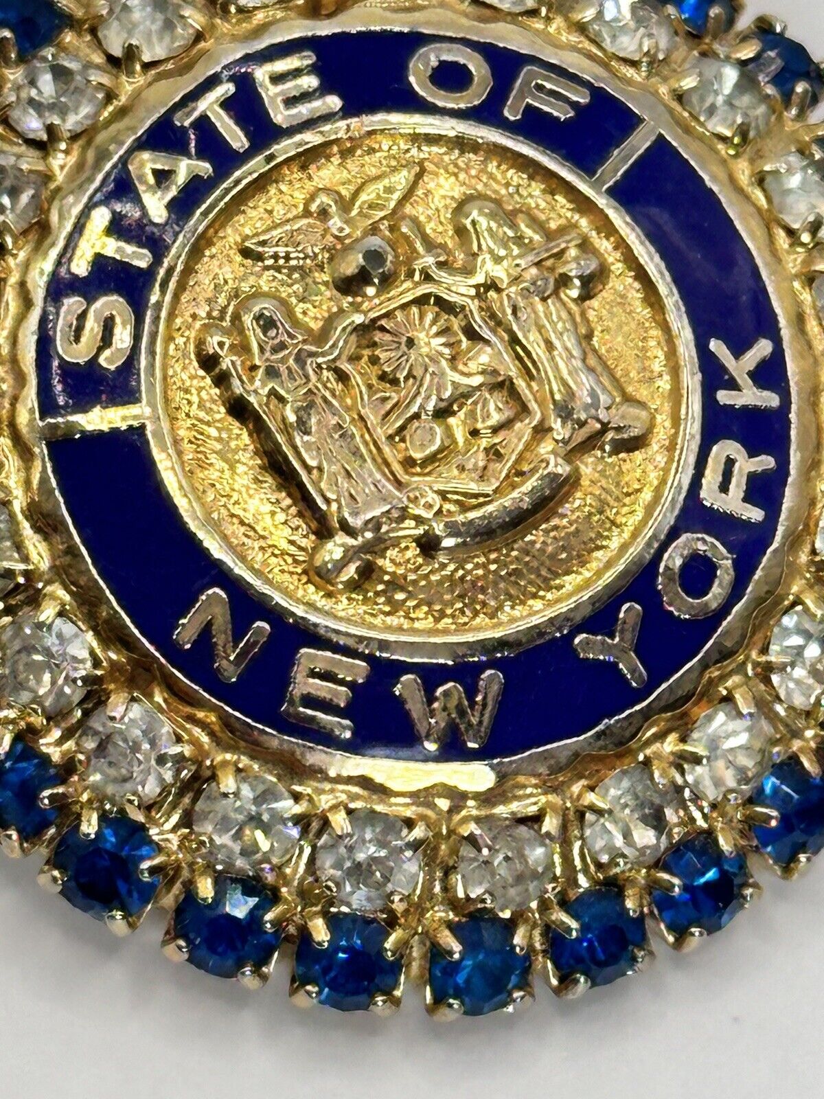 Vintage Gold Tone New York Cinerama Signed Brooch