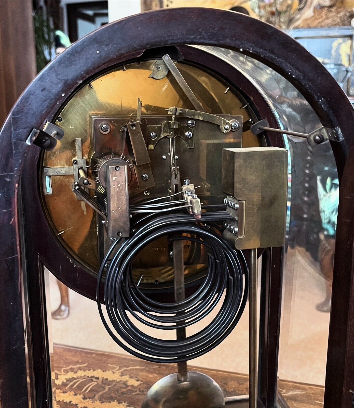 Quarter Striking Victorian glass Table Clock, Amazing Quality.