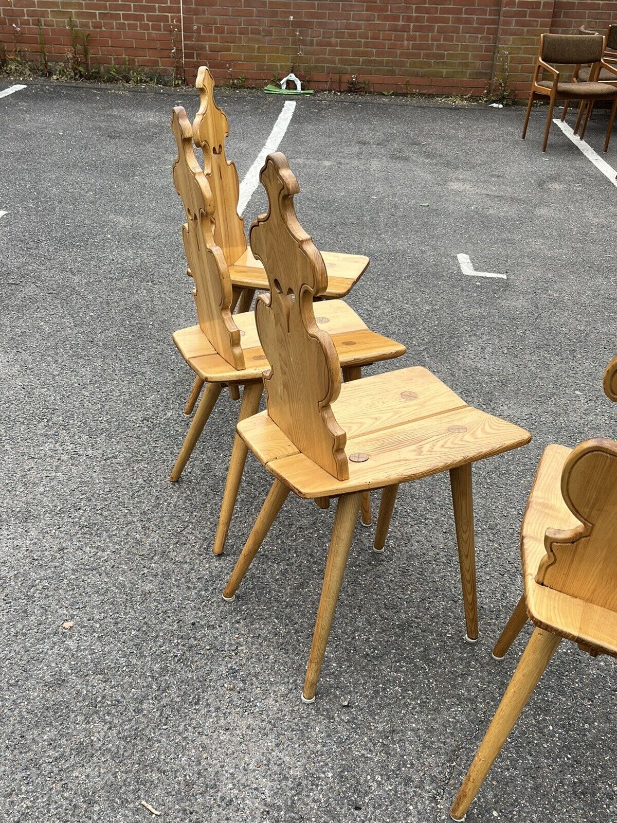 Mid-Century Ash Chairs. Superb Quality & Great Shape.
