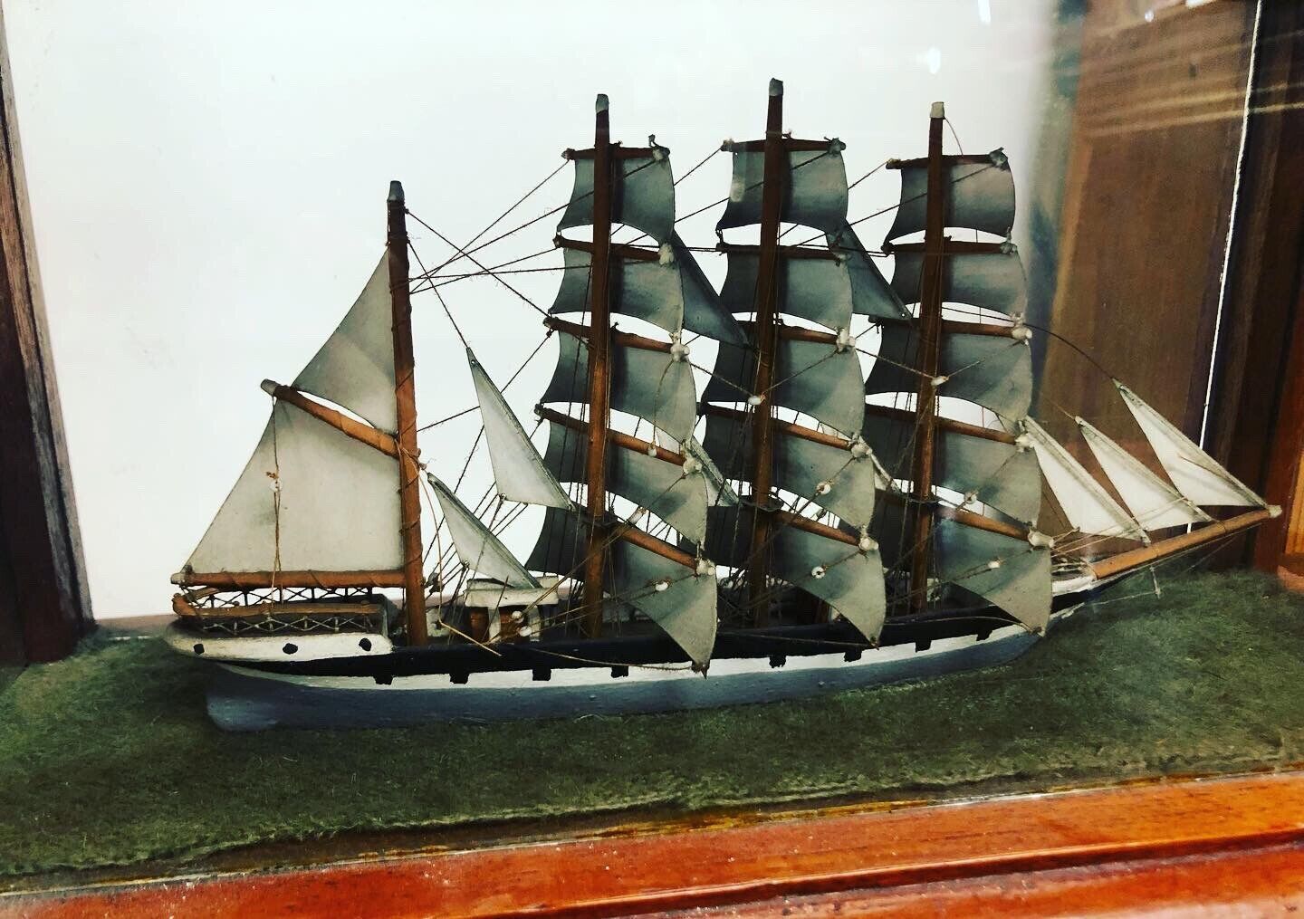 Glass Cased Maritime Model Ship, Very Detailed