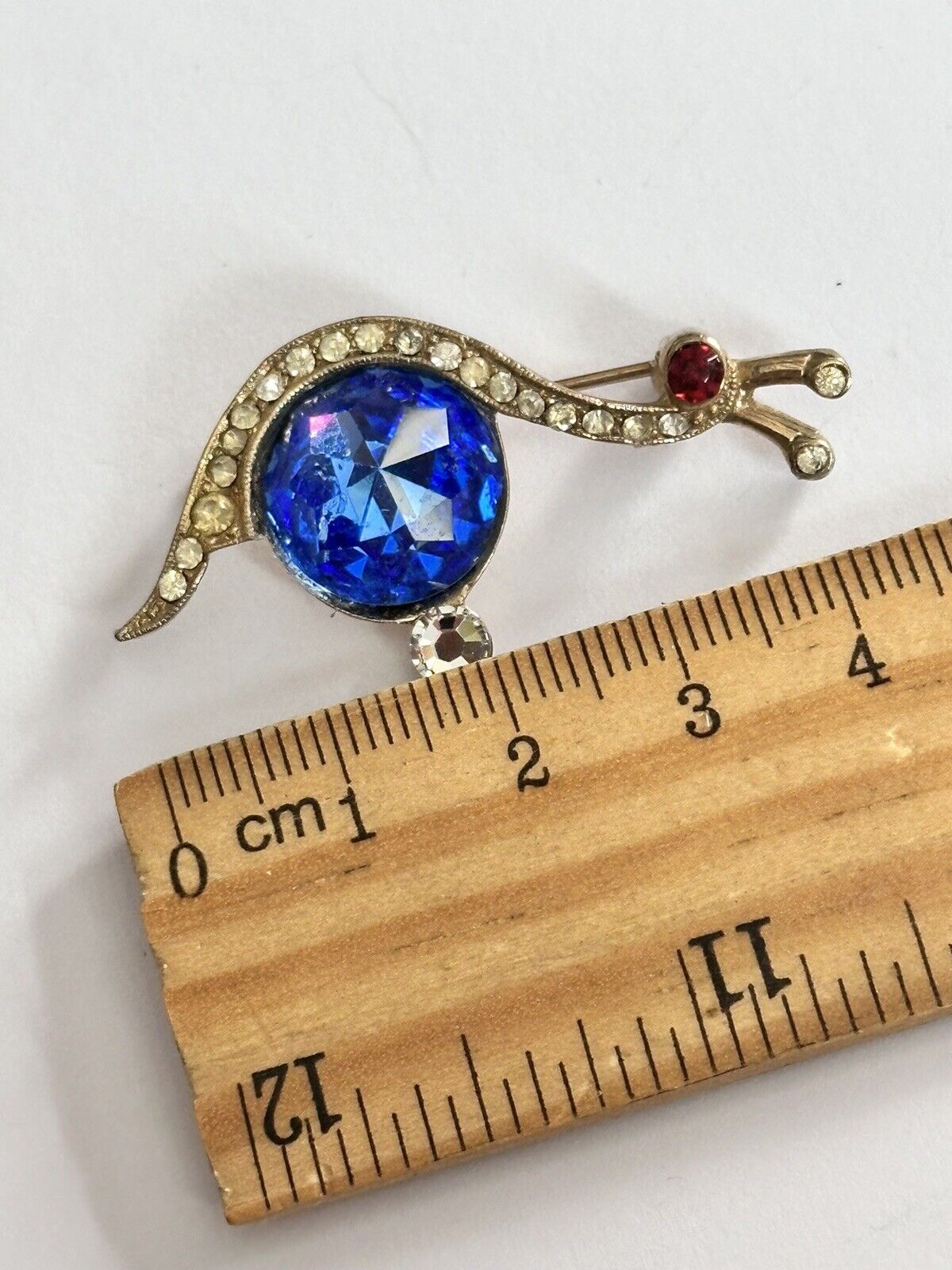 Vintage Blue Stone Snail Brooch