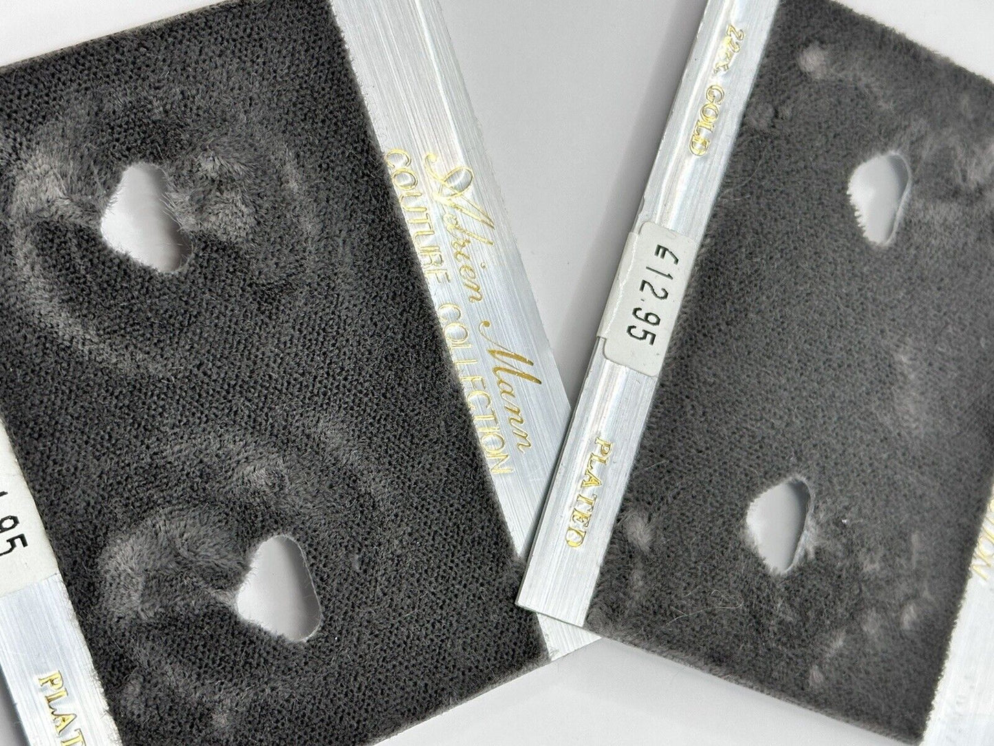 Vintage 2 Sets Andrien Mann Faux Pearl 22ct Gold Plated Clip On Earrings