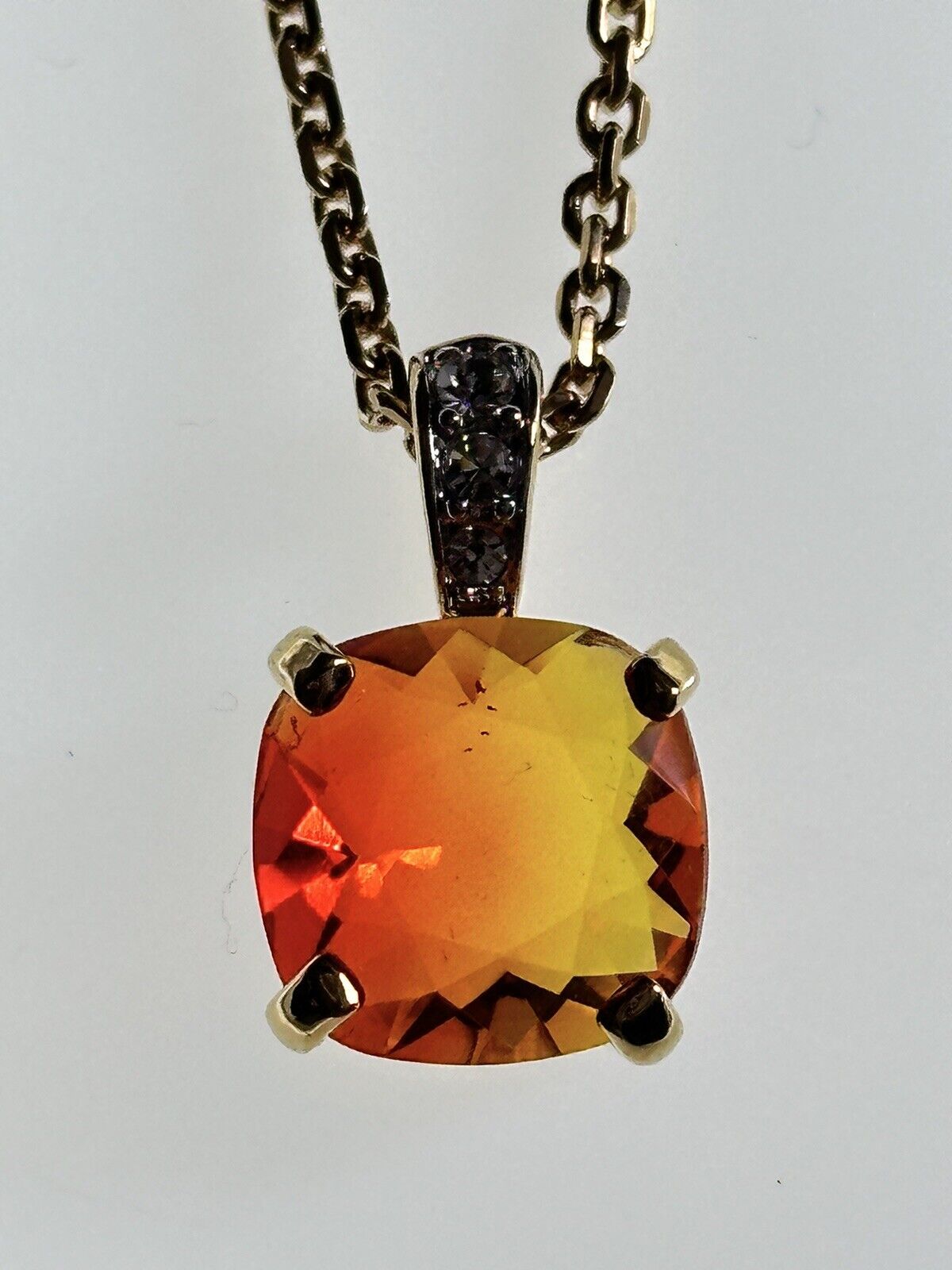 Gold Plated Necklace Made With Swarovski Crystals New Old Stock