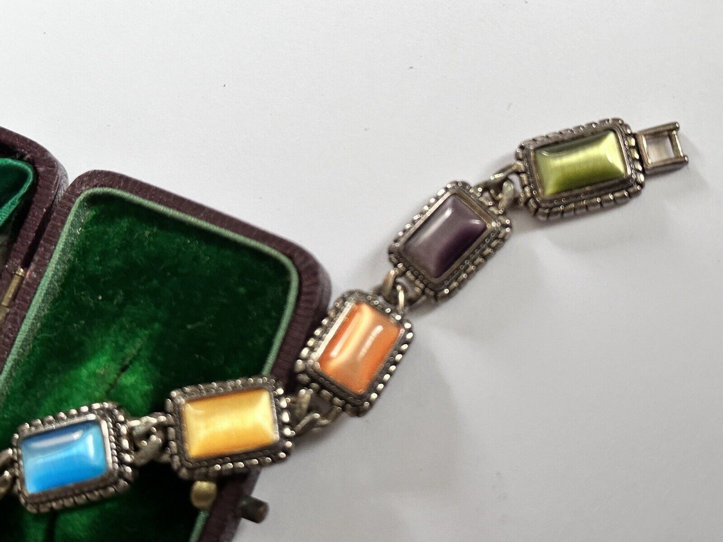 Vintage Multicoloured Satin Stone Bracelet