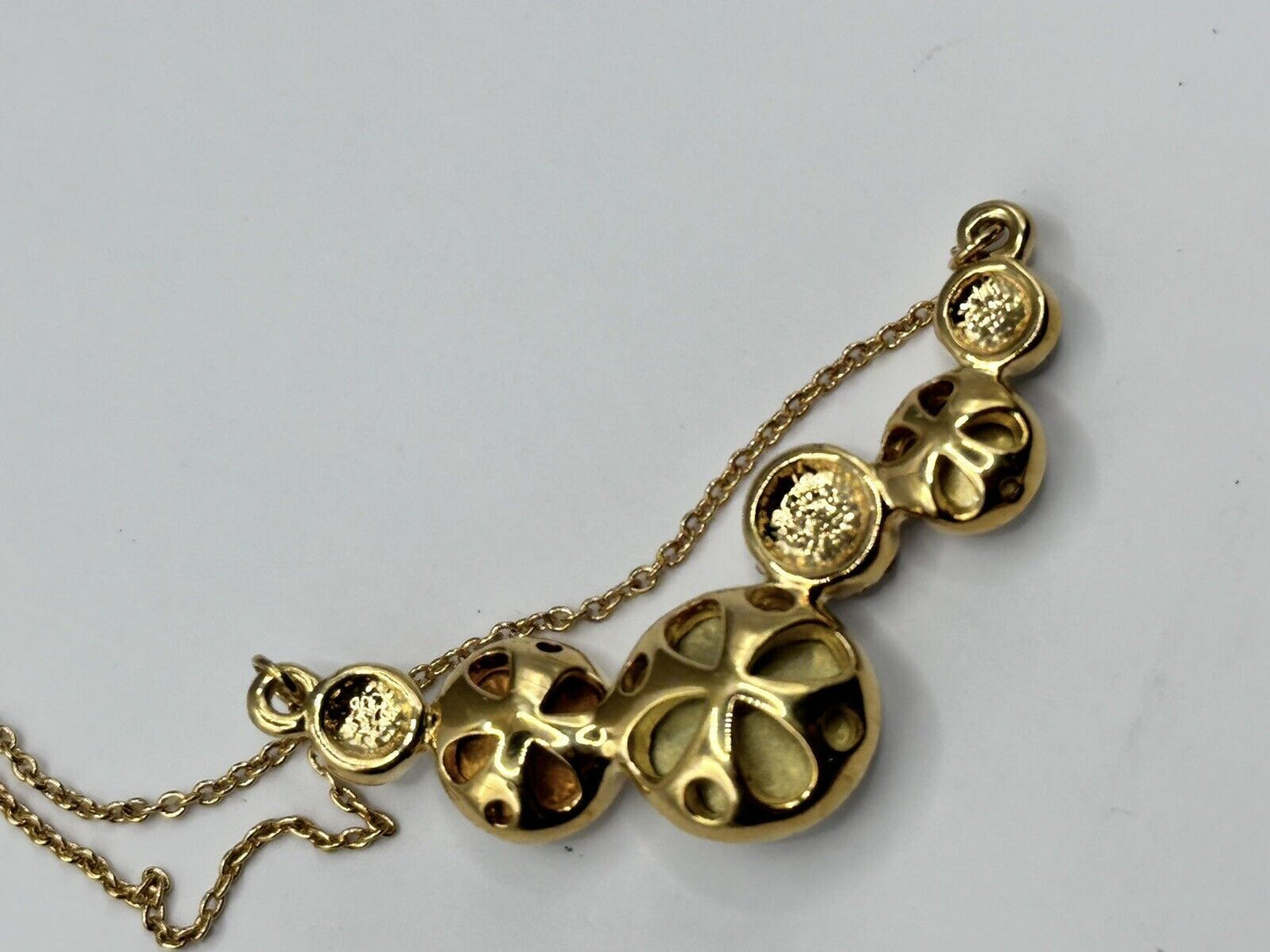 Gold Plated Necklace Made With Clear Swarovski Crystals