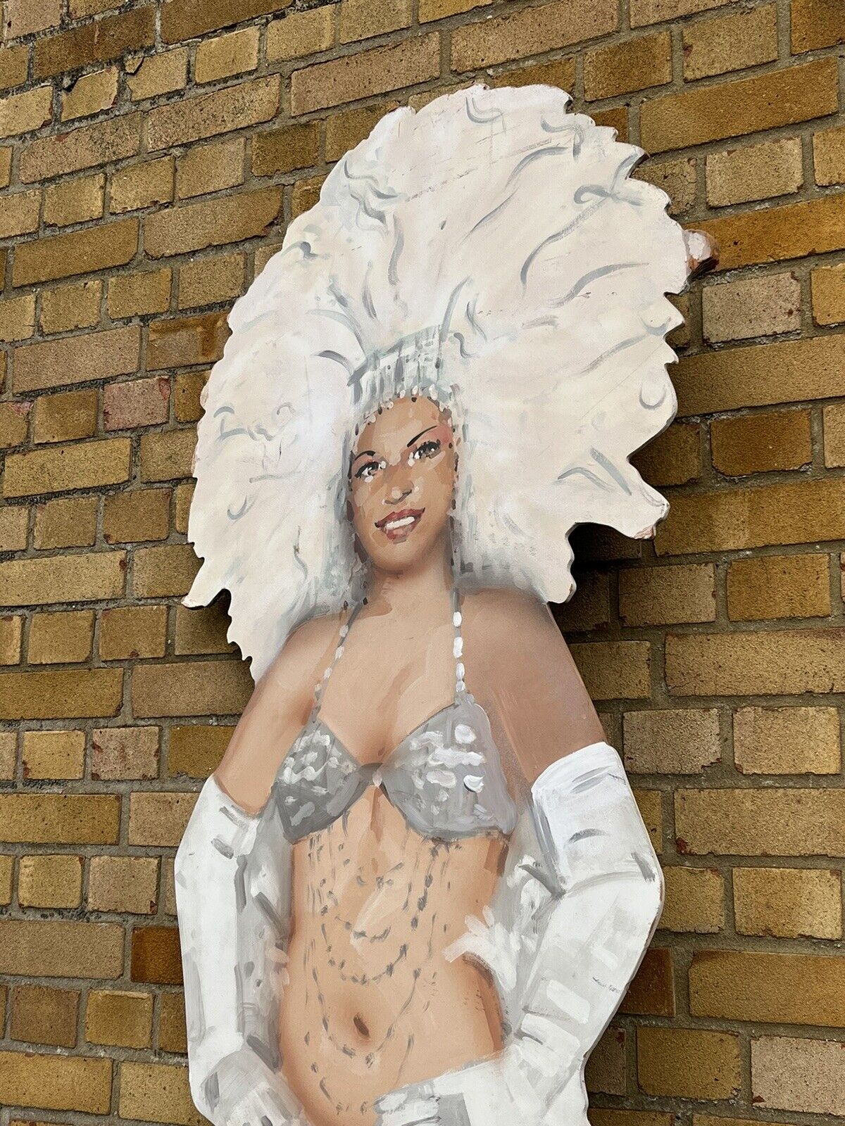 Burlesque Stage Prop. HUGE Hand Painted 8 Feet Tall.