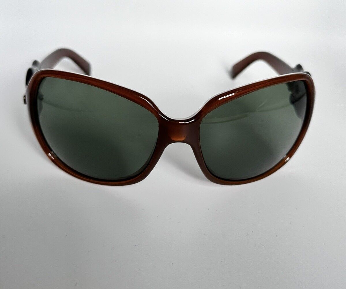 Vintage Fendi Buckles Brown Black Gold Sunglasses + Case