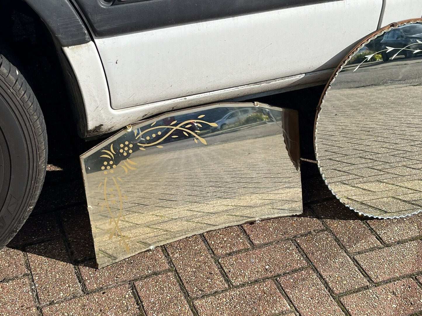 1930's Wall Mirrors. Bevelled Edge Glass.