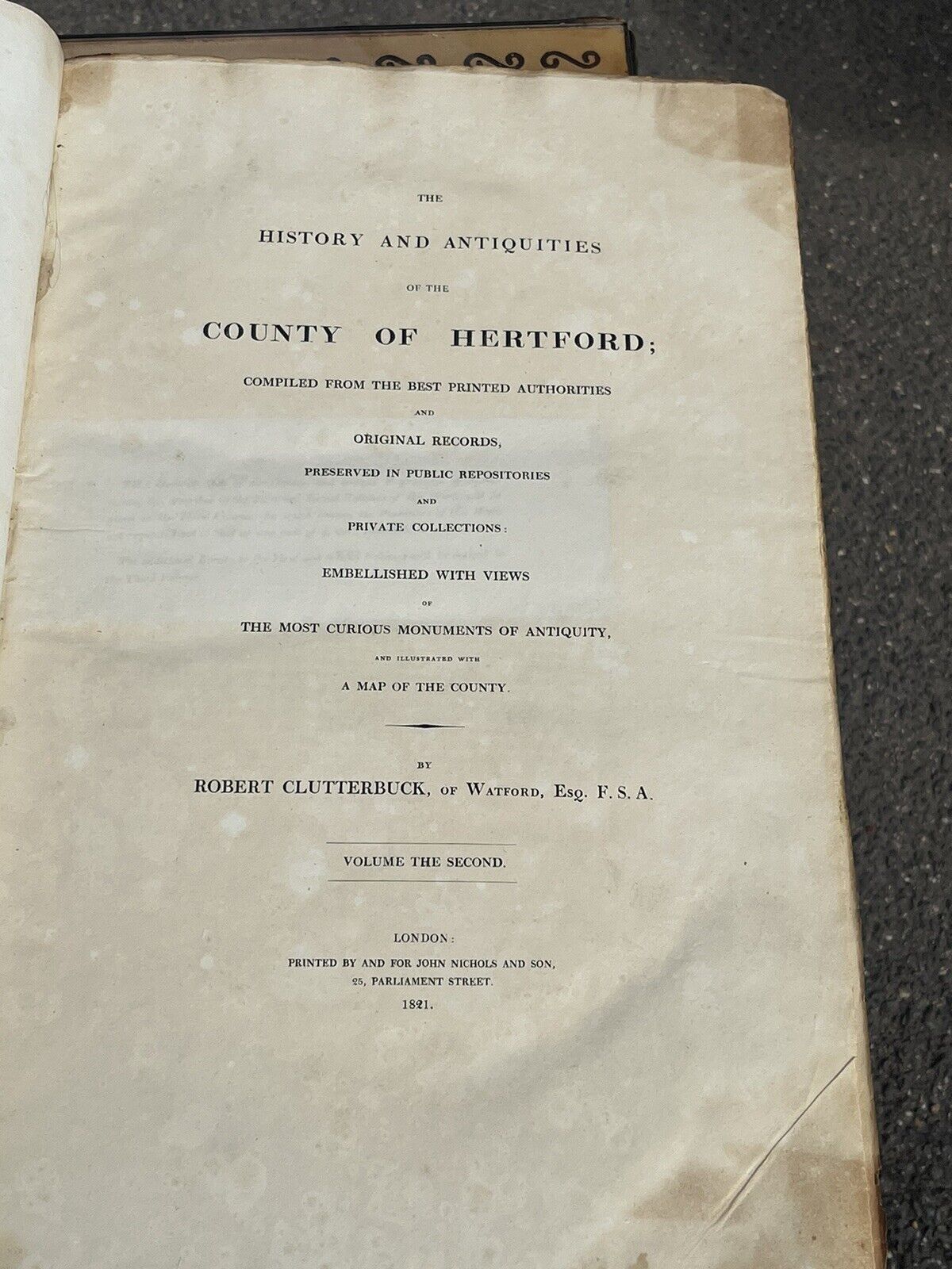 History Of Hertfordshire, Large Victorian Folio, By Clutterbucks. Vol 1&2