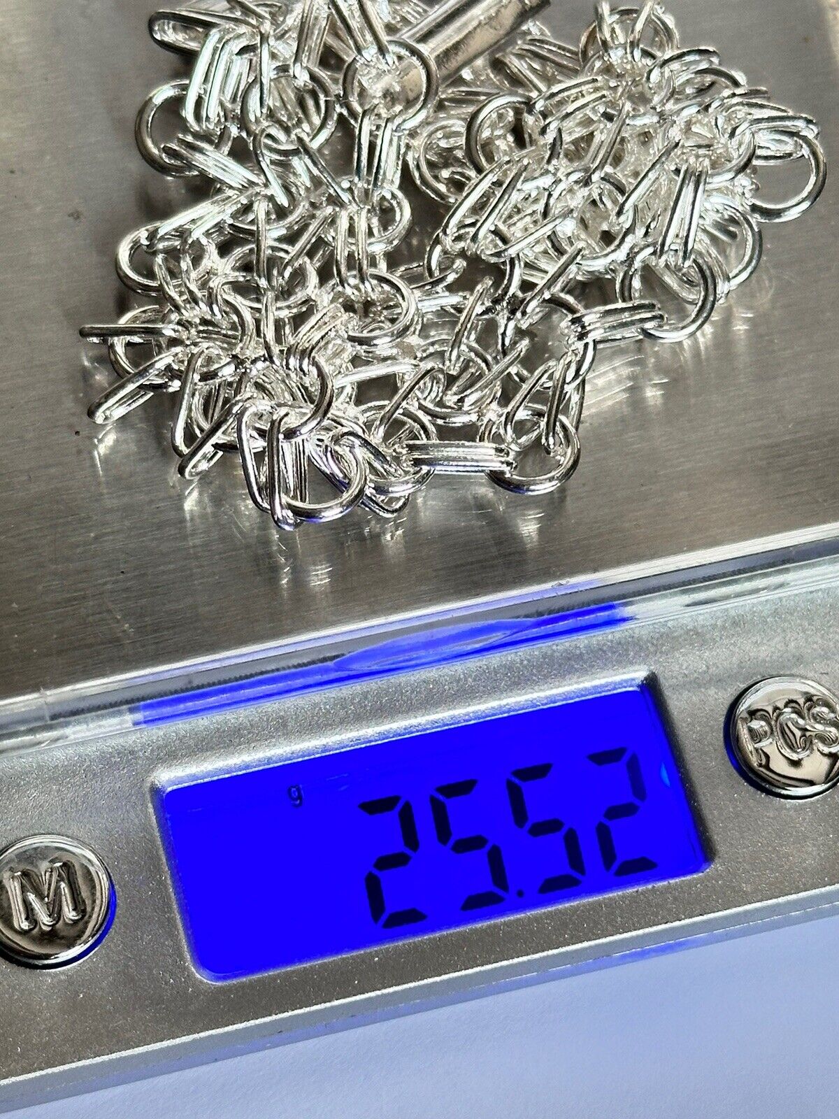 Silver 925 Detailed Chain Link Bracelet 25.52g