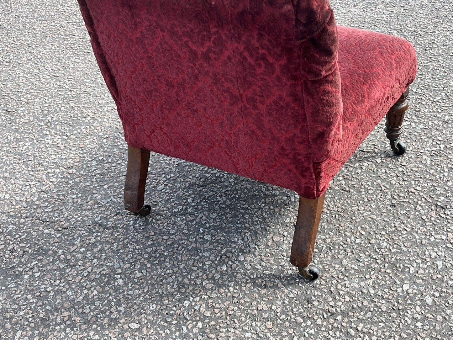 Victorian Chair/ Stool, On Castors.