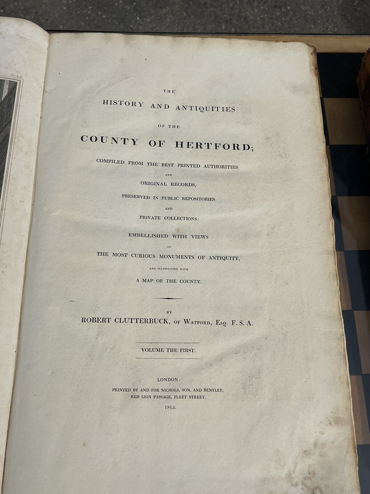 History Of Hertfordshire, Large Victorian Folio, By Clutterbucks. Vol 1&2