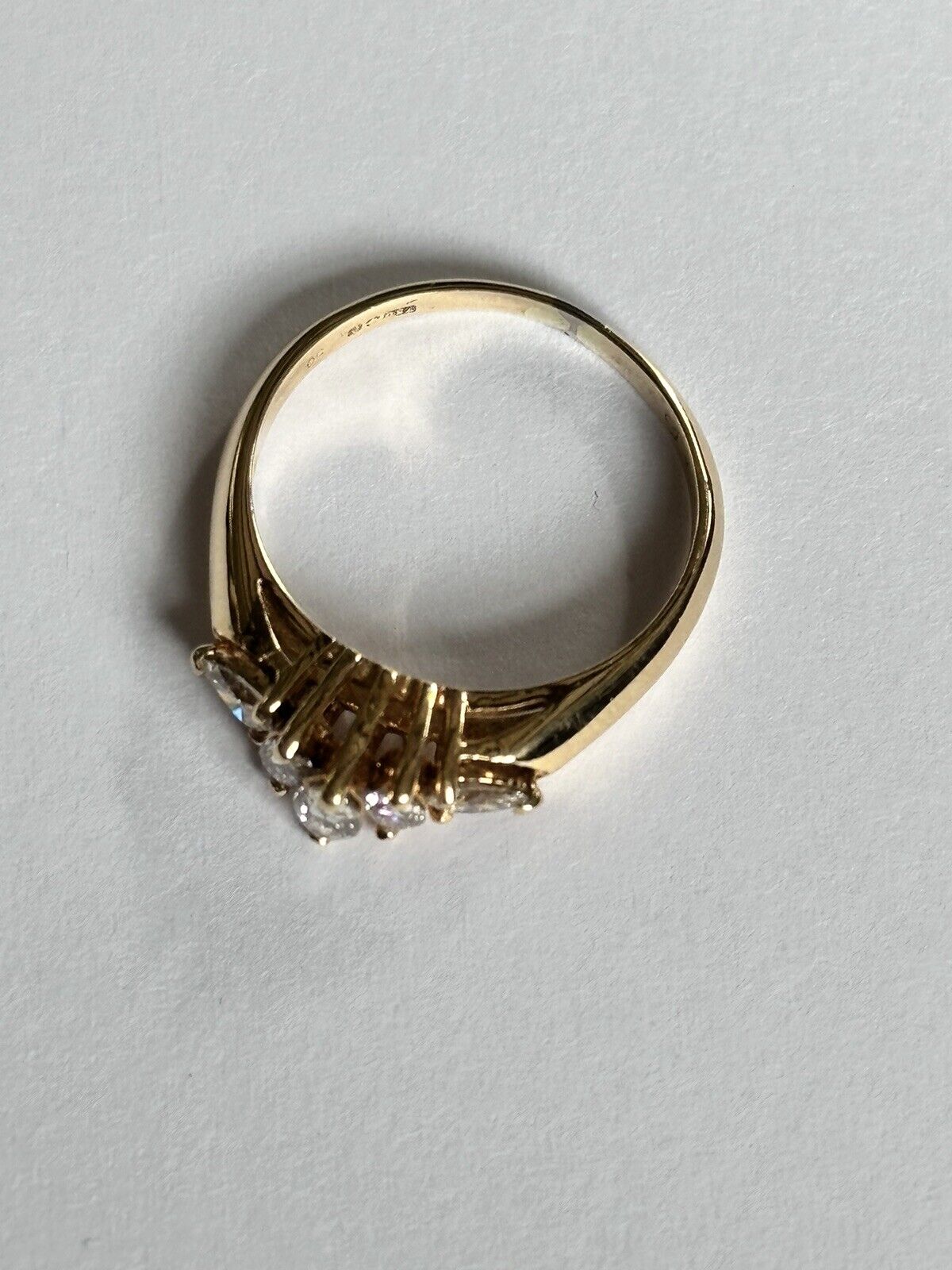Vintage 18ct Gold Marquise Pear 0.50ct Diamond Ring Size N1/2
