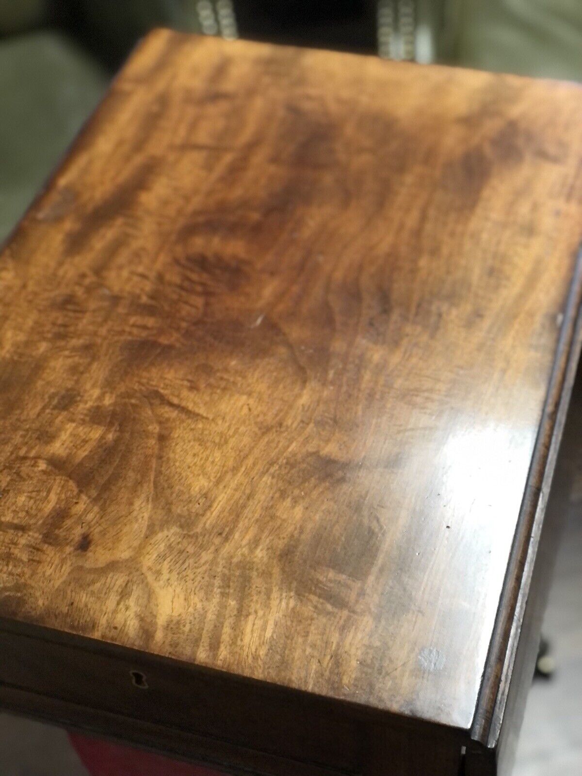 Antique Regency Mahogany Sewing Table / Workbox