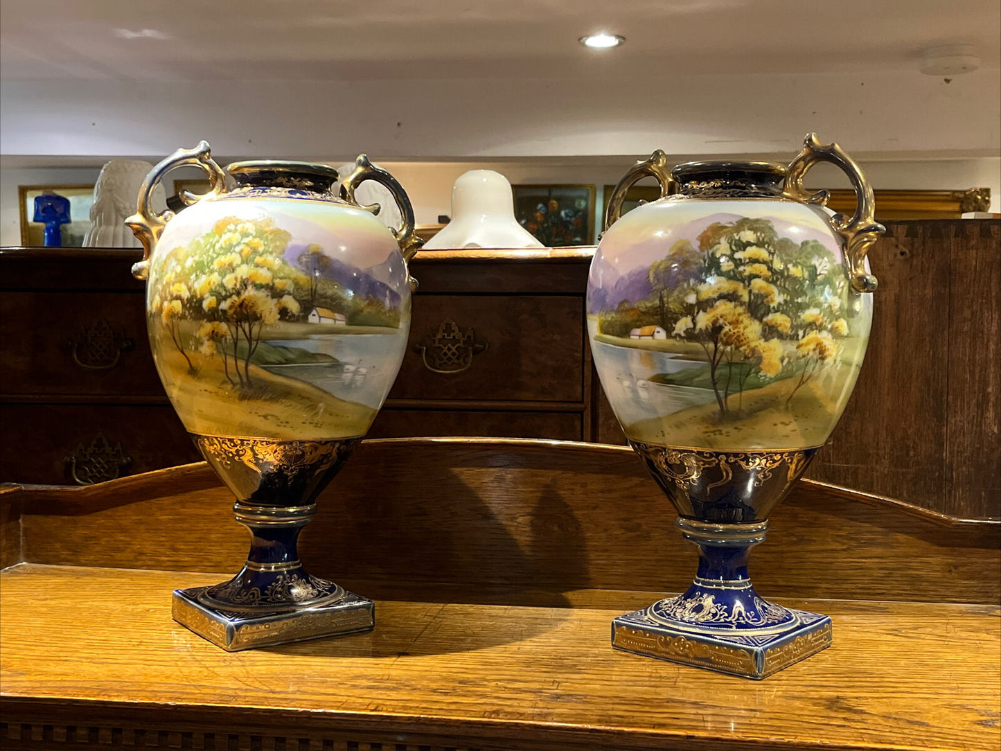 Antique Japanese Highly Decorated Vases. Large & Impressive.
