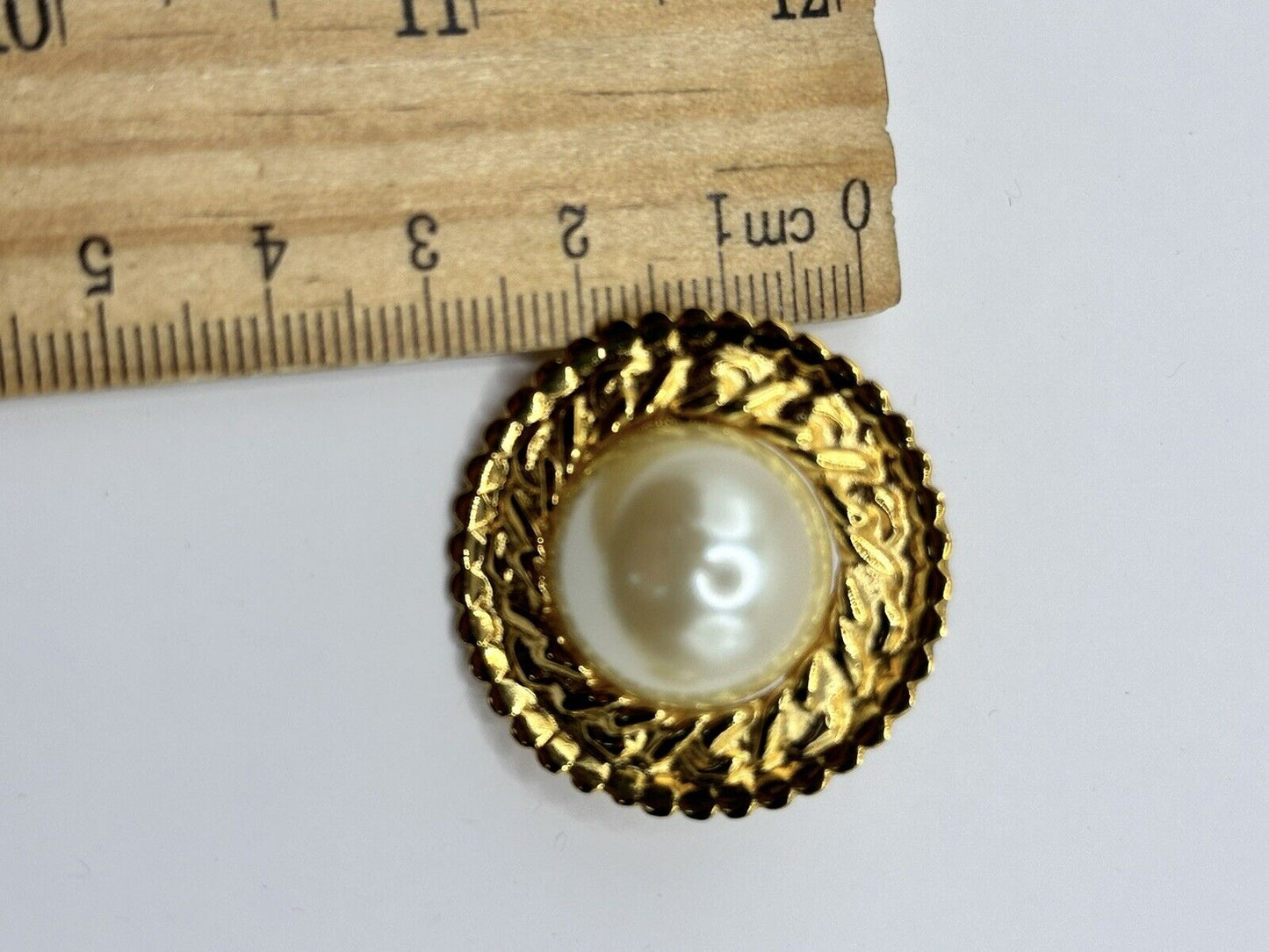 Vintage 2 Sets Andrien Mann Faux Pearl 22ct Gold Plated Clip On Earrings