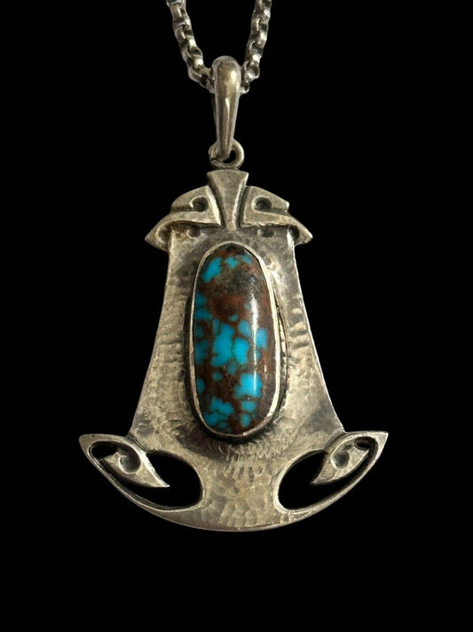 Archibald Knox (attributed) For Liberty Of London Silver Turquoise Necklace