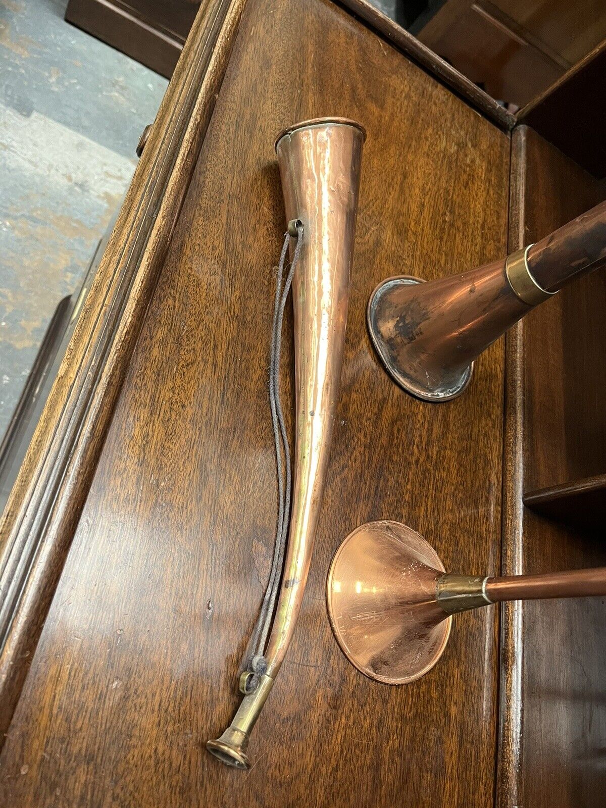 Collection Of 3 Copper Hunting Horns
