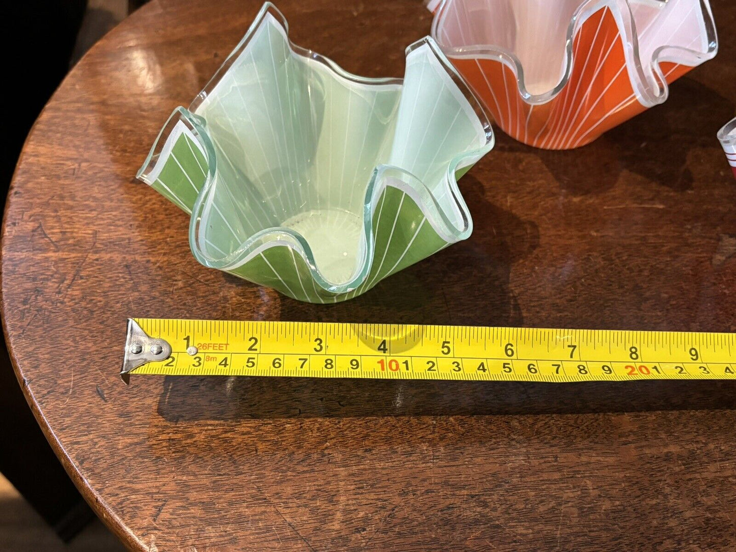 Mid Century Glass Hankkerchief Bowls