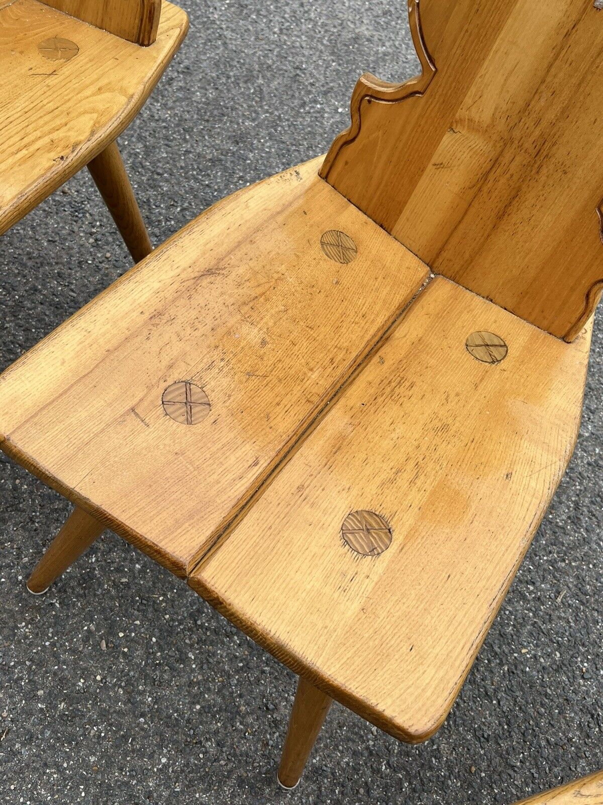 Mid-Century Ash Chairs. Superb Quality & Great Shape.