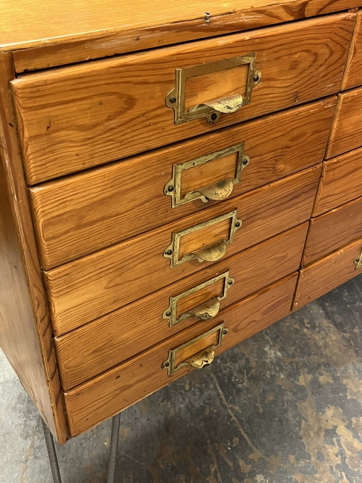 Mid Century Bank Of Collectors Drawers. 15 Drawers. Good Quality.