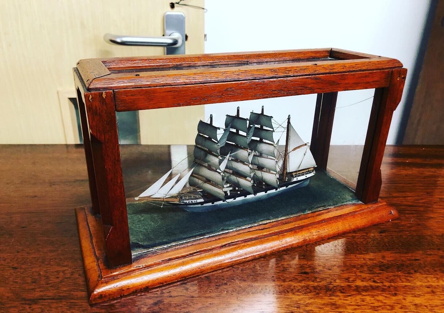 Glass Cased Maritime Model Ship, Very Detailed