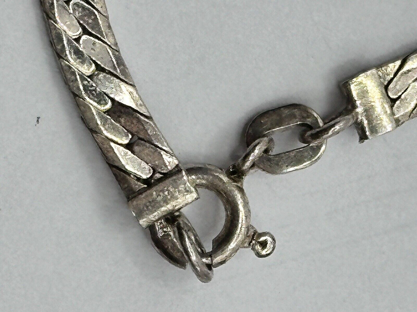 Vintage Silver 925 Wishbone Chain Necklace